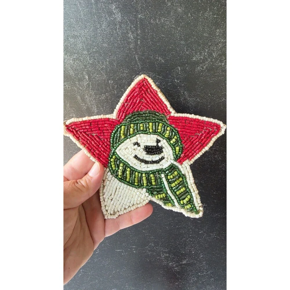 Tahari Home Coasters Set Of Four Christmas Snowman READ Description